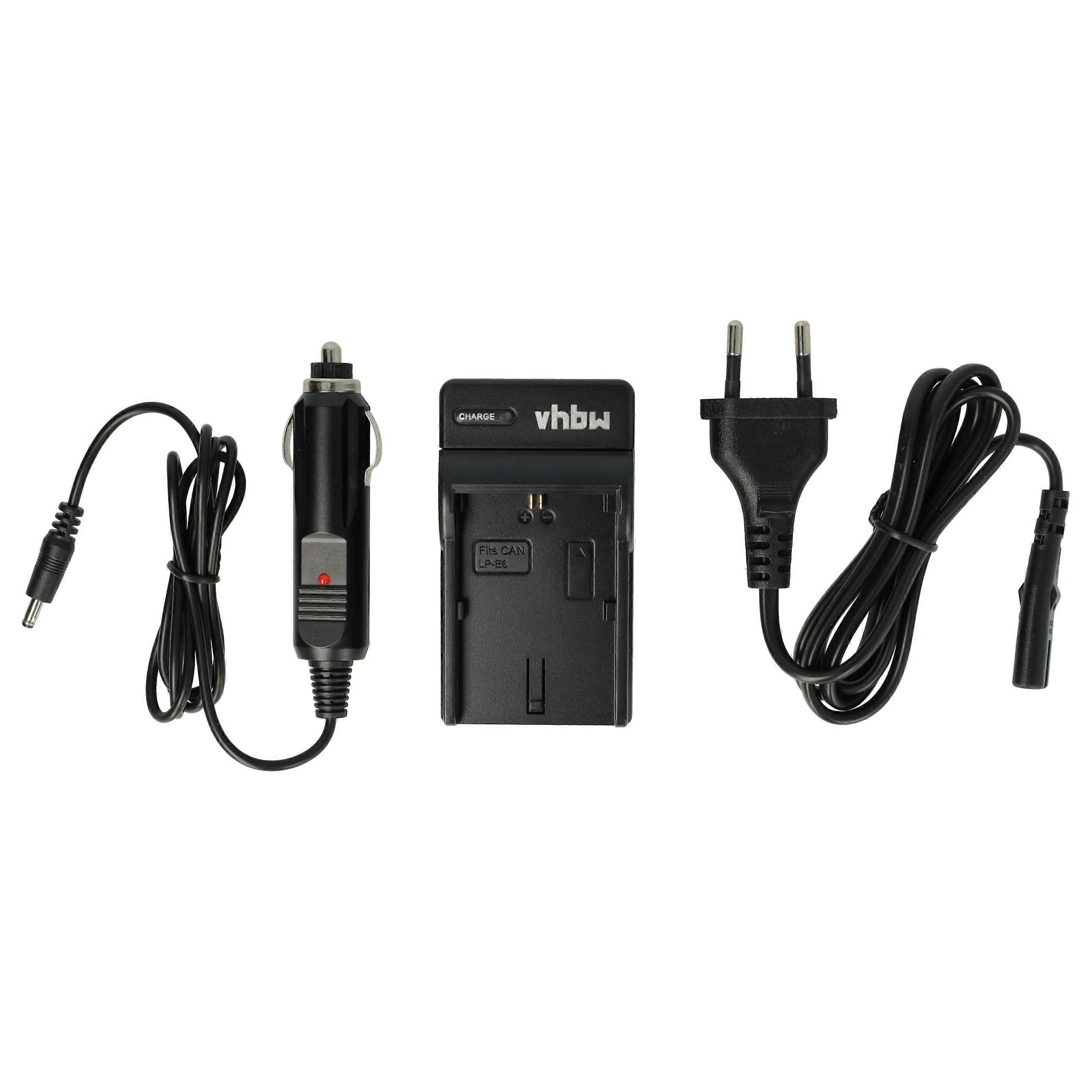VHBW-oplader compatibel met Canon EOS R6 Mark II, R7, Ra camera, camcorder/batterij - oplaadstation, auto-adapter, oplaadindicator, 8,4 V