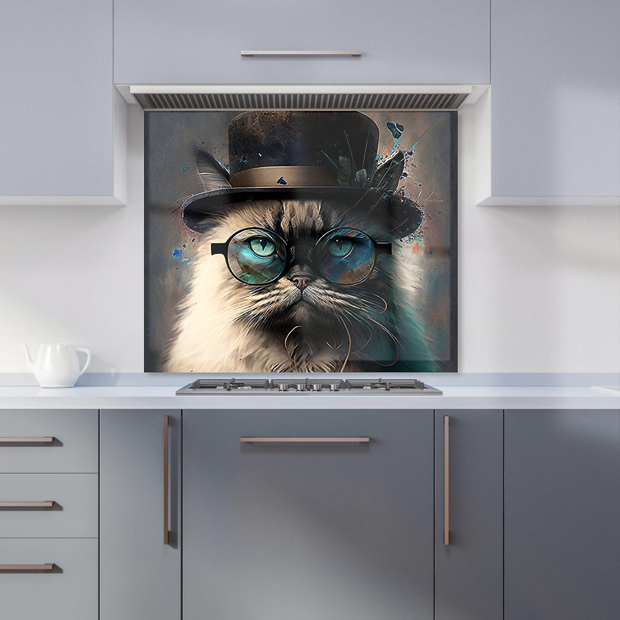 Birman Cat Face Splashart Kitchen Splashback