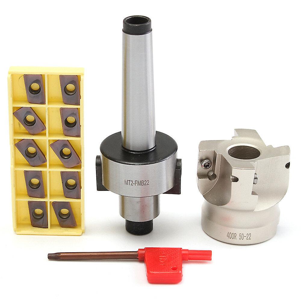 Mt2 M10 50mm Face End Mill Cutter With 10pcs Apmt1604 Carbide Inserts Turning Tool
