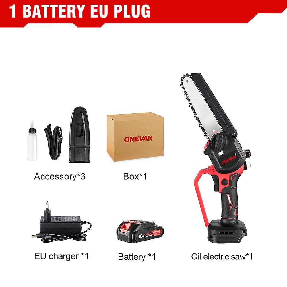 Onevan 2500w 20000 obr./min 6-calowa mini piła elektryczna przenośna piła łańcuchowa akumulatorowe elektronarzędzie do przycinania ogrodu do akumulatora Makita 18v