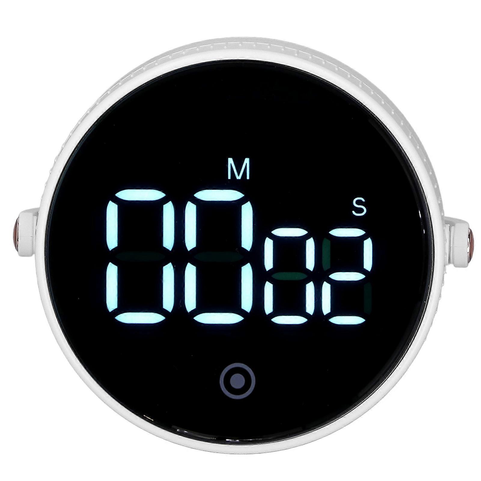 Electronic Timer with Stand Digital Display Magnetic Time Manager Timer for Office Kitchen White 