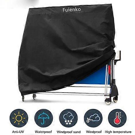 Επιτραπέζια Επένδυση Πινγκ Πονγκ 210D Oxford 165x70x185cm Μαύρο