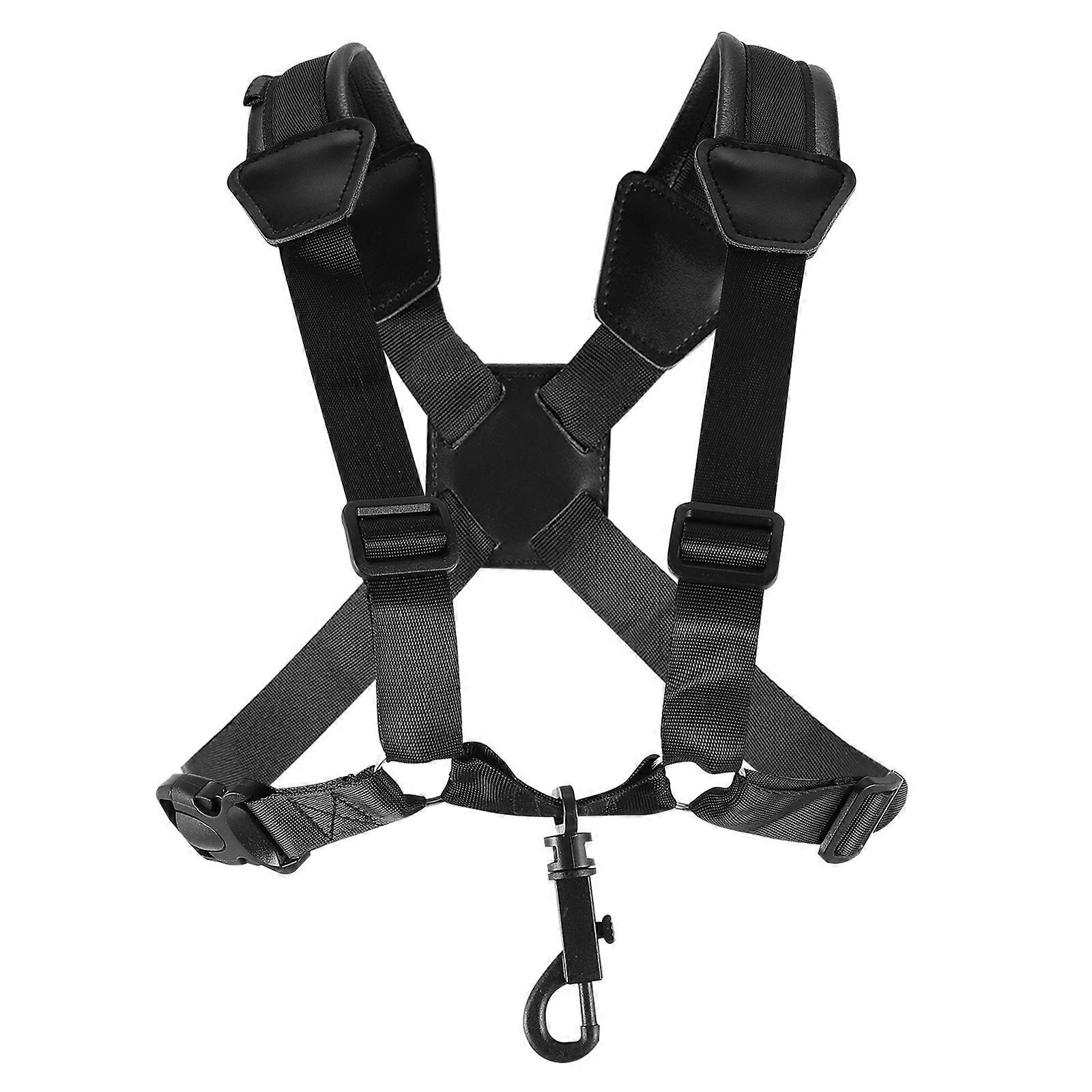 1Pc Useful Saxophone Shoulders Strap Comfortable Saxophone Strap (Black)