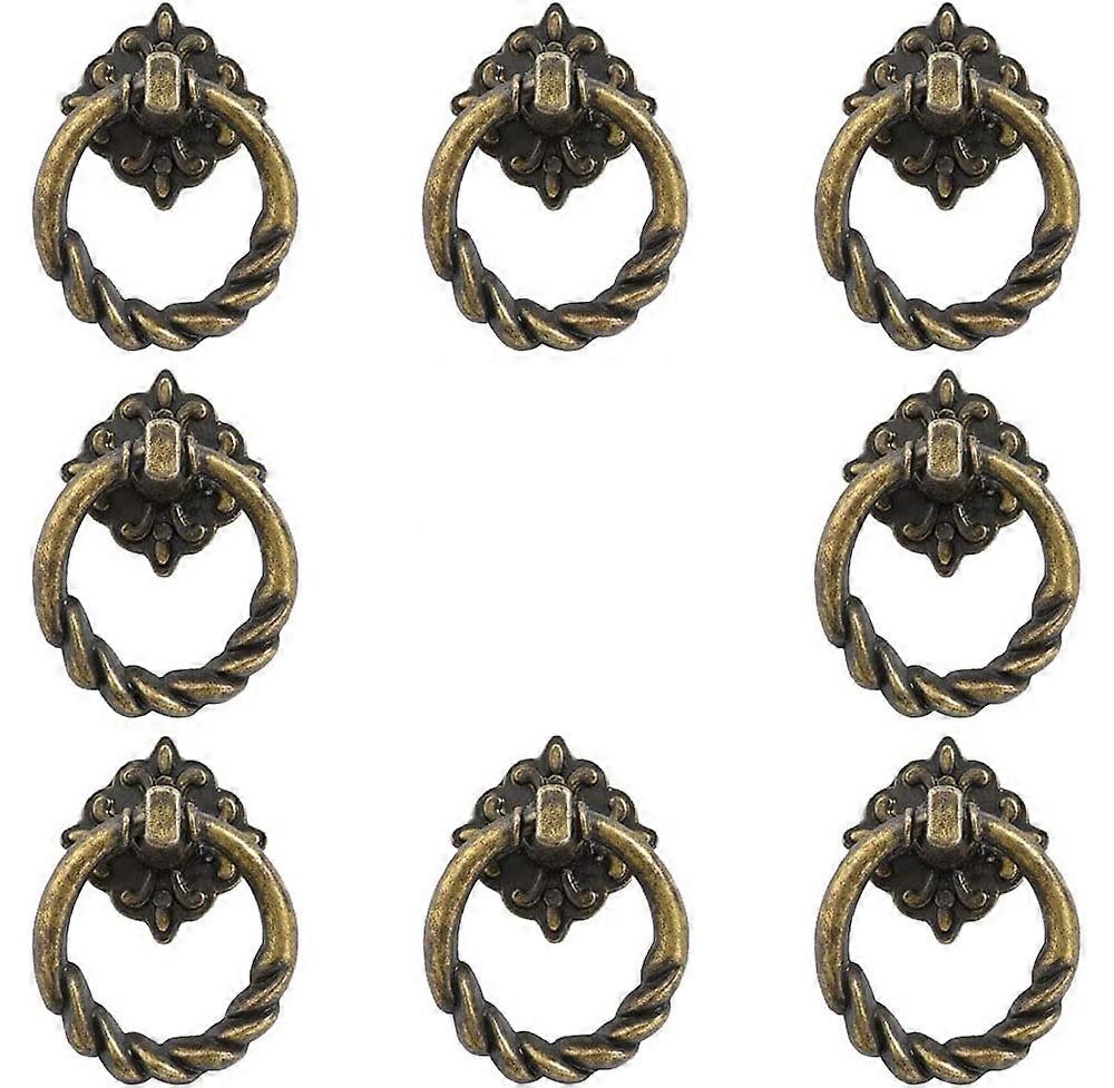 8 Pieces Drawer Pulls, Drawer Door Handle Cabinet, Dresser, Door, (Bronze) 39*32mm