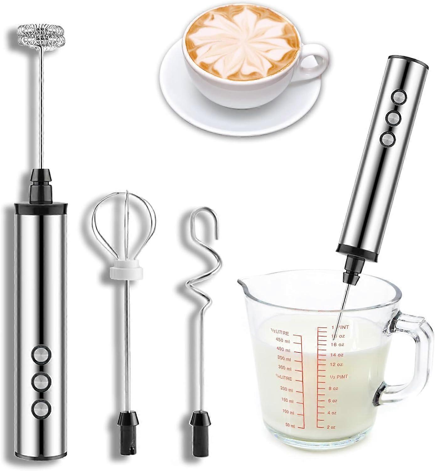 Mousseur  lait lectrique Portable 3 en 1, Mini mlangeur portatif, Rechar