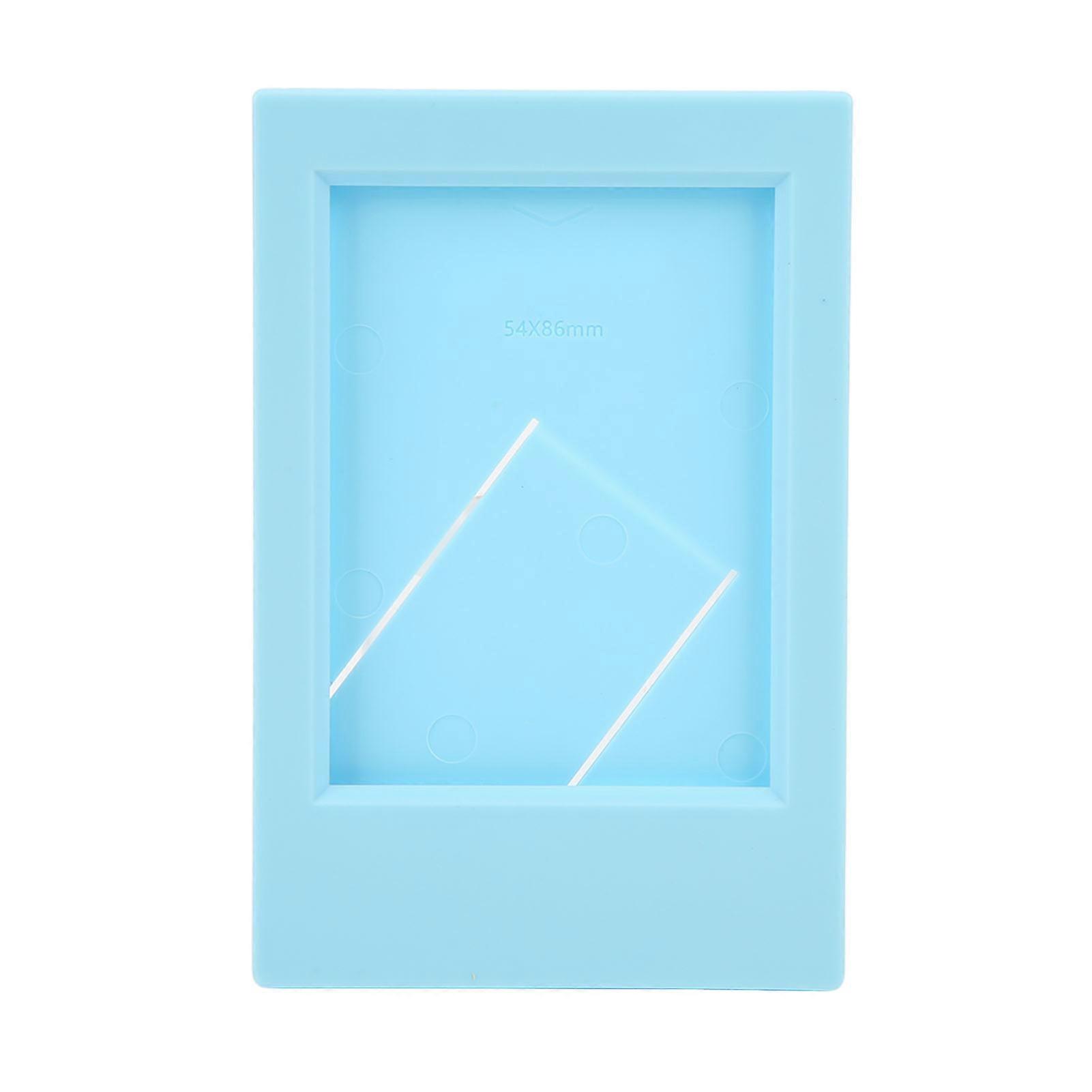 Photo Frame Plastic Rectangle Desktop Classical Stand Picture Frame For Fujifilm For Instax Mini 3in Photos Sky Blue