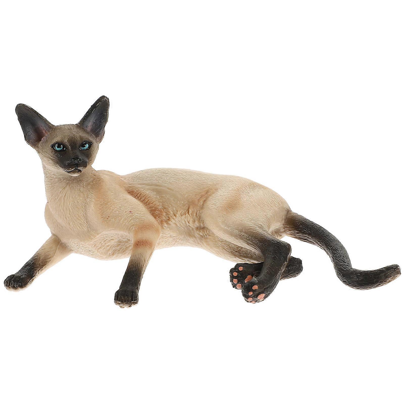 Artificial Cat Model Garden Cat Sculpture Table Cat Figure Indoor Simulation Cat Figurine
