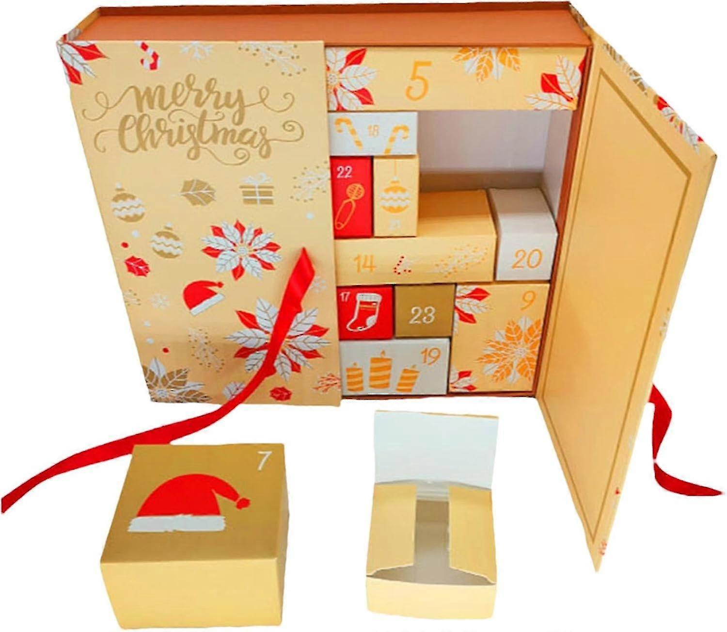 Christmas Countdown Box | 24 Grids Adults Made Your Own Advent Calendar | Advent