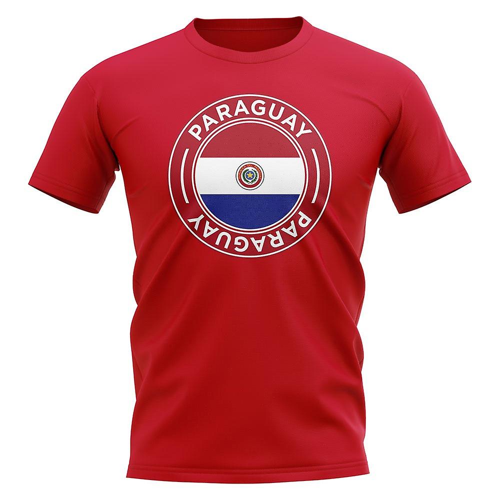 Paraguay Football Badge T-Shirt (Red)