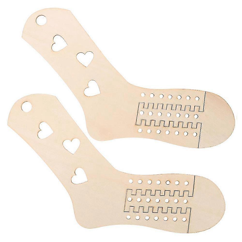 2pcs/set Adjustable Size Wooden Sock Blockers Socking Stretchers For Knitting & Crochet Socks