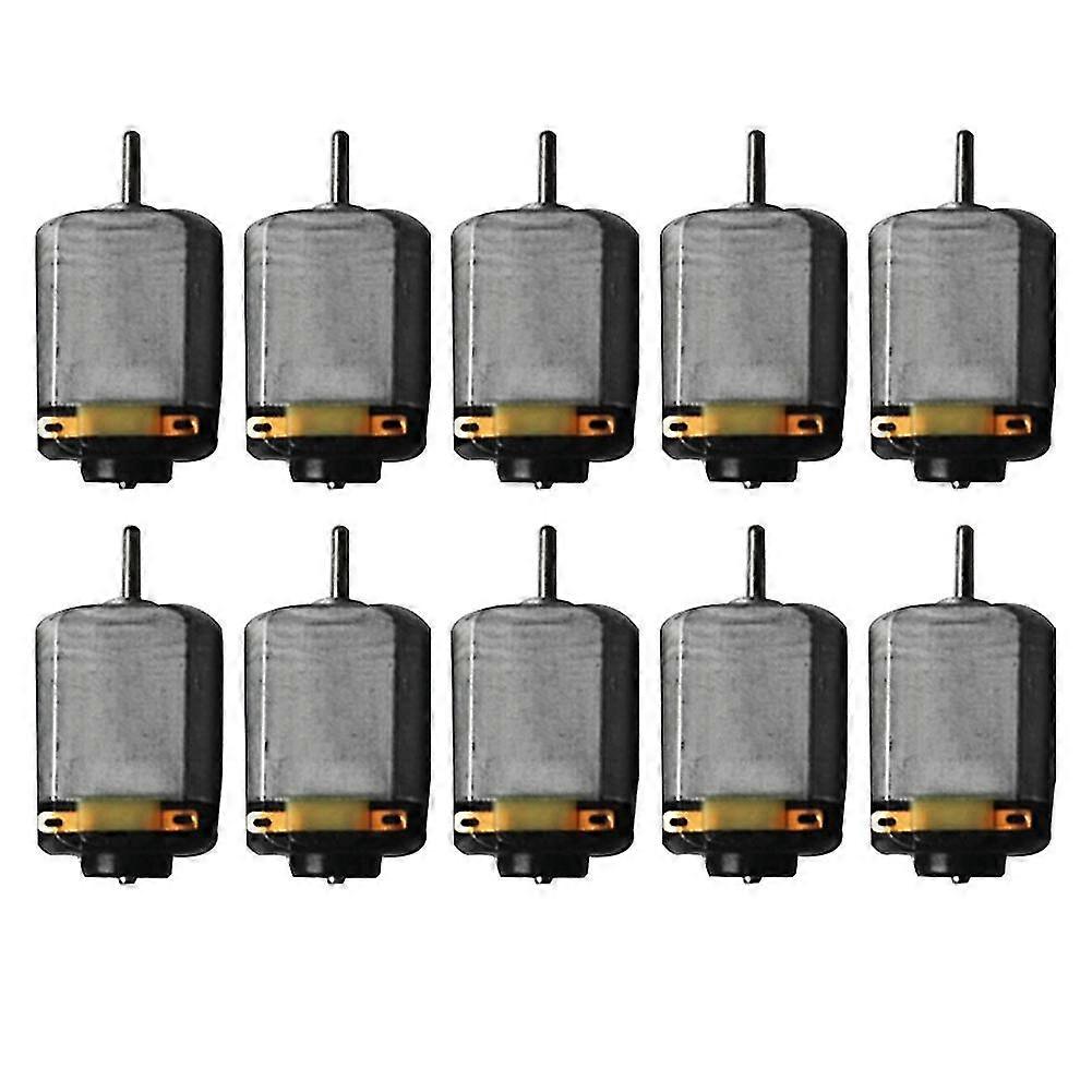 10 st. mini 130 likströmsmotor stark magnetisk borstad elektrisk 25000 varv/min bilar leksaks elmotor, gör-det-själv R