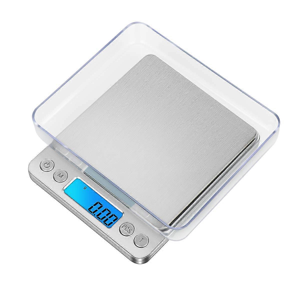 Precision Digital Scale, Laptop Scale, With Lcd Display And 6 Units, Stainless Steel Pan, Tare Function, For Kitchen, Jewelry, Coffee - 3 Kg X 0.1