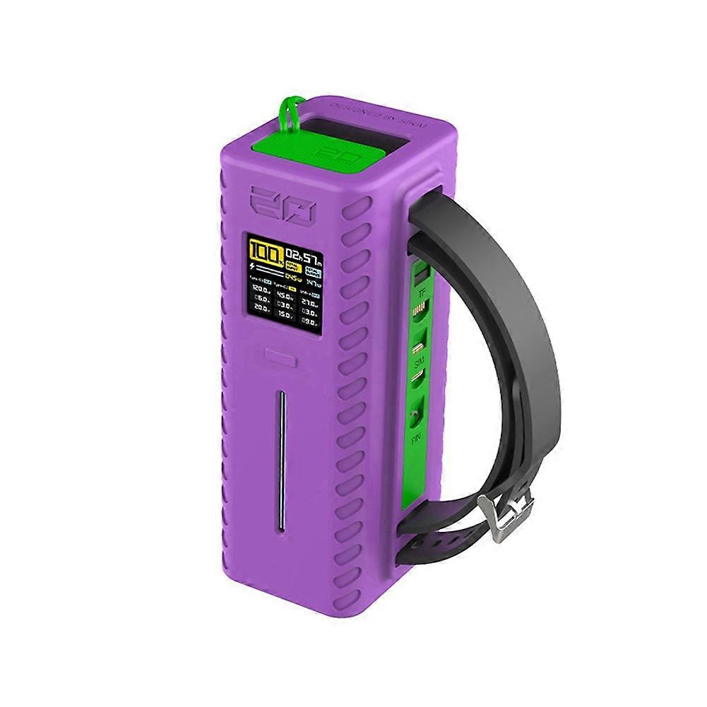 Silicone Case for CUKTECH No.20 Power Bank USB C Cable Organizer with Handle Design Fits Dustproof