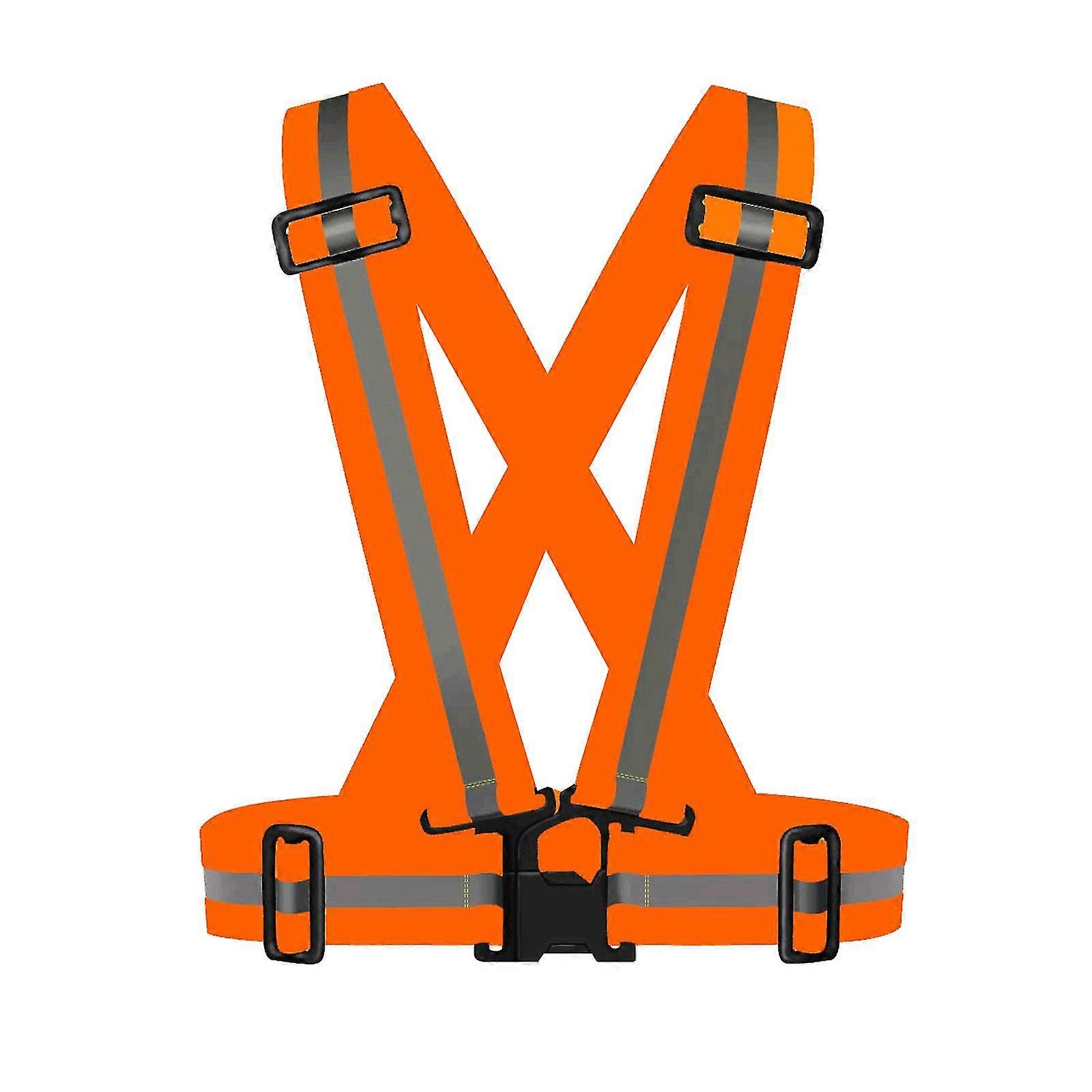Reflective Vest For Running And Cycling With Adjustable Vis Strap And High Visibility Safety, Green Color