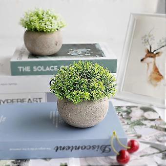 Small Artificial Plant Set of 3 Fake Plants Potted Mini Artificial