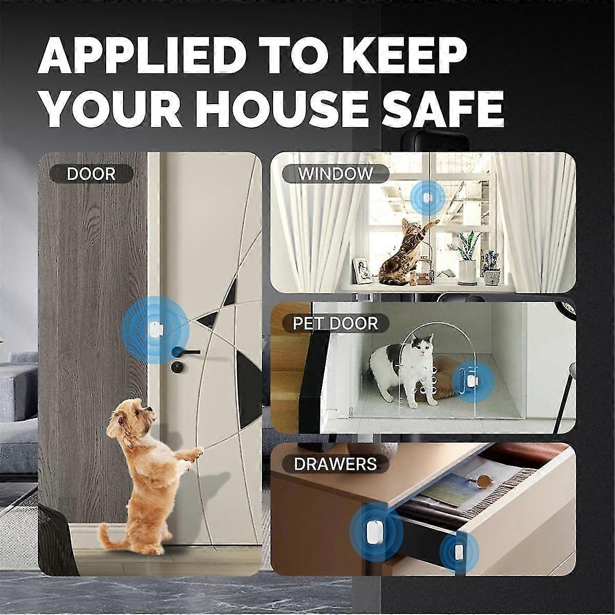 Tuya Zigbee Smart Window Door Gate Sensor Detector Smart Home Security Alarm System Smart Life Tuya