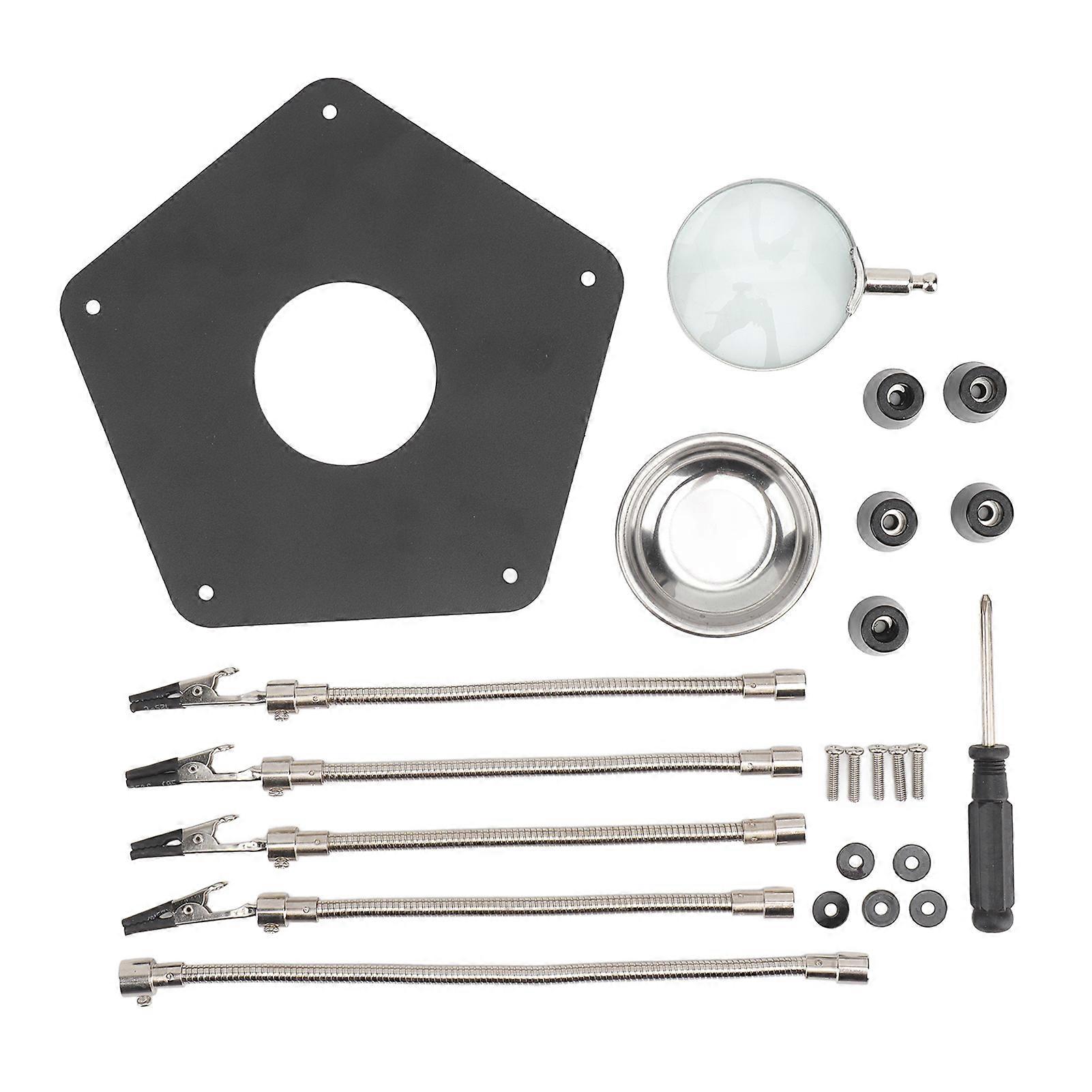 حامل لحام، تجهيزات لحام، أدوات مساعدة في اللحام باستخدام عدسة مكبرة للعمل