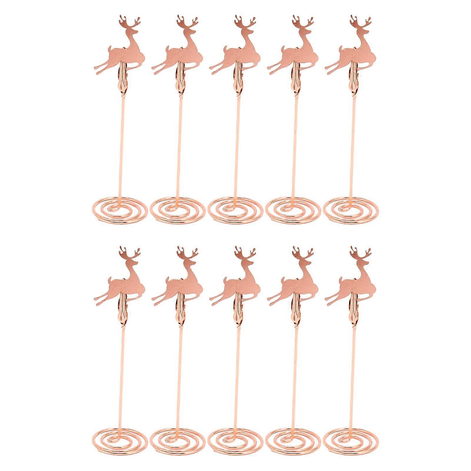 10pcs Card Table Stand Holder Stable Metal Table Number Clip Stand for Note Photo Wedding Party