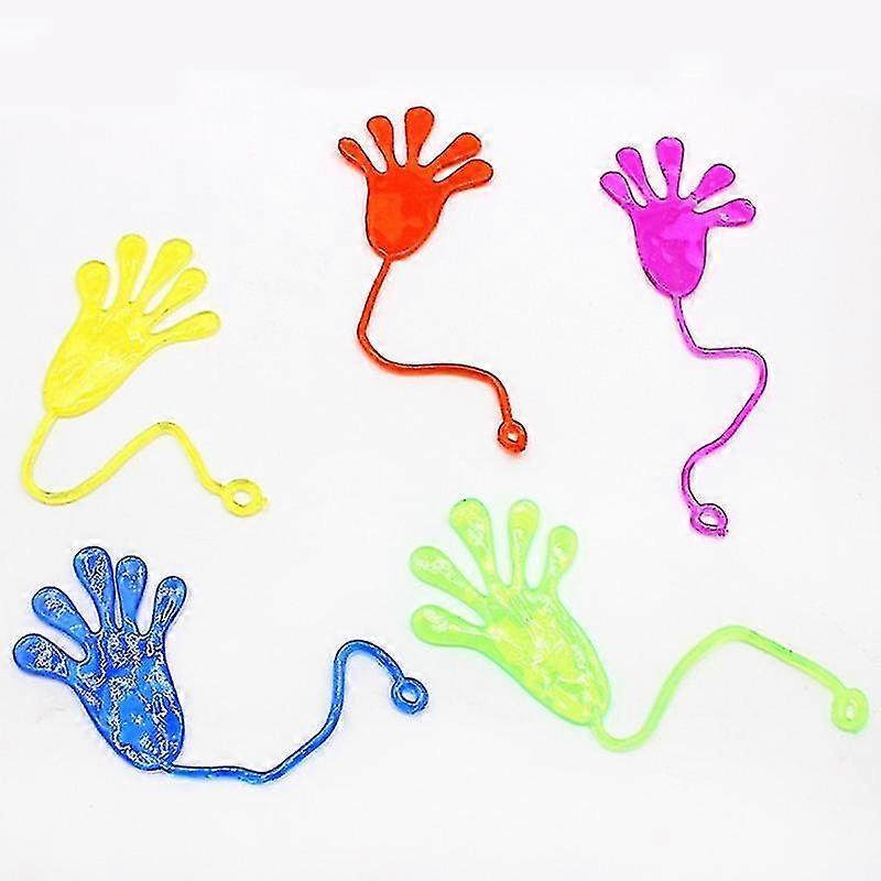 10pcs Elastically Stretchable Sticky Palm Climbing Tricky Hands Toys-cl.