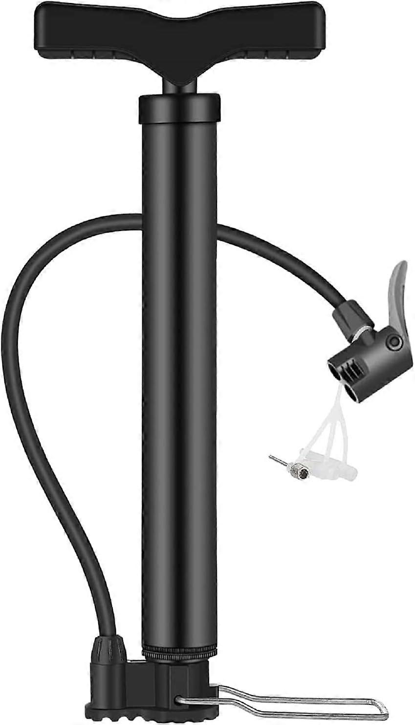 Bicycle Inflator Portable Mini Bicycle Tire Floor Inflator Lightweight French Valve Universal Bicycle Tire Inflator 120 PSI with Multi-function Ball N