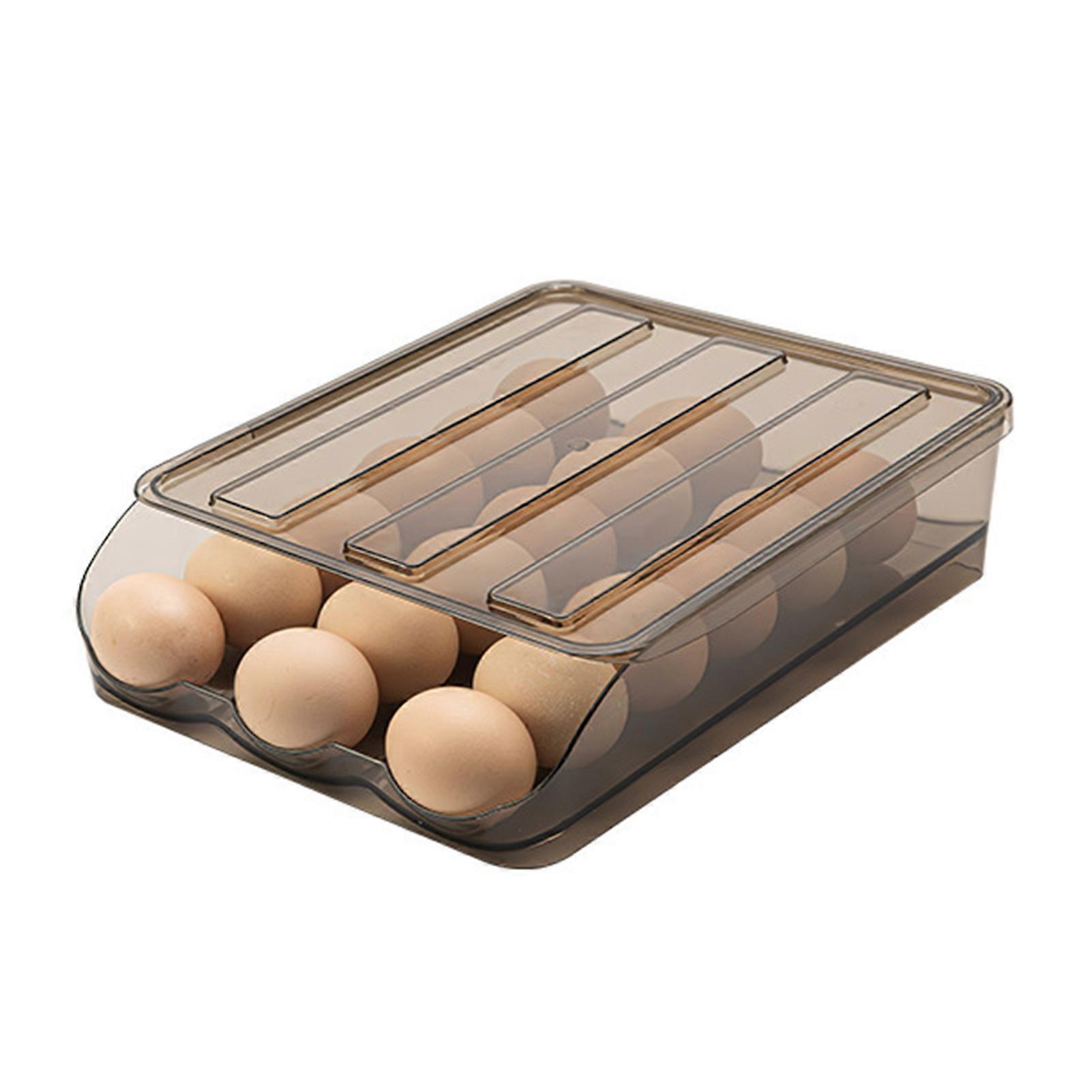 Automatic Rolling Egg Fresh Storage Box Large Capacity Stacking Storage Tray for Kitchen Storage Accessories