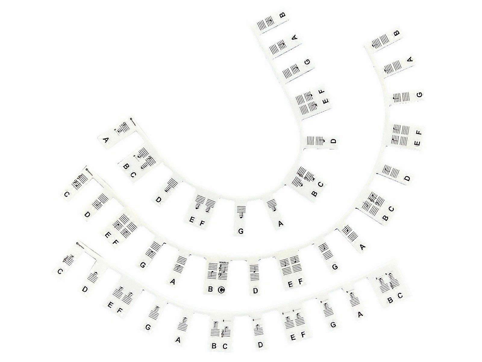 88 Keys Removable Silicone Piano Practice Keyboard Black Letters Labels Set