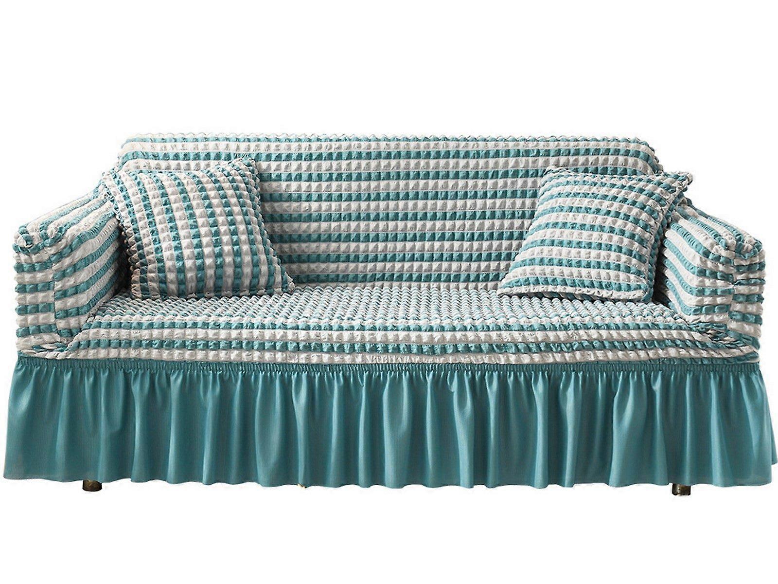 Sofa Cover Stretch Sofa Cover for 3 Seats Blue