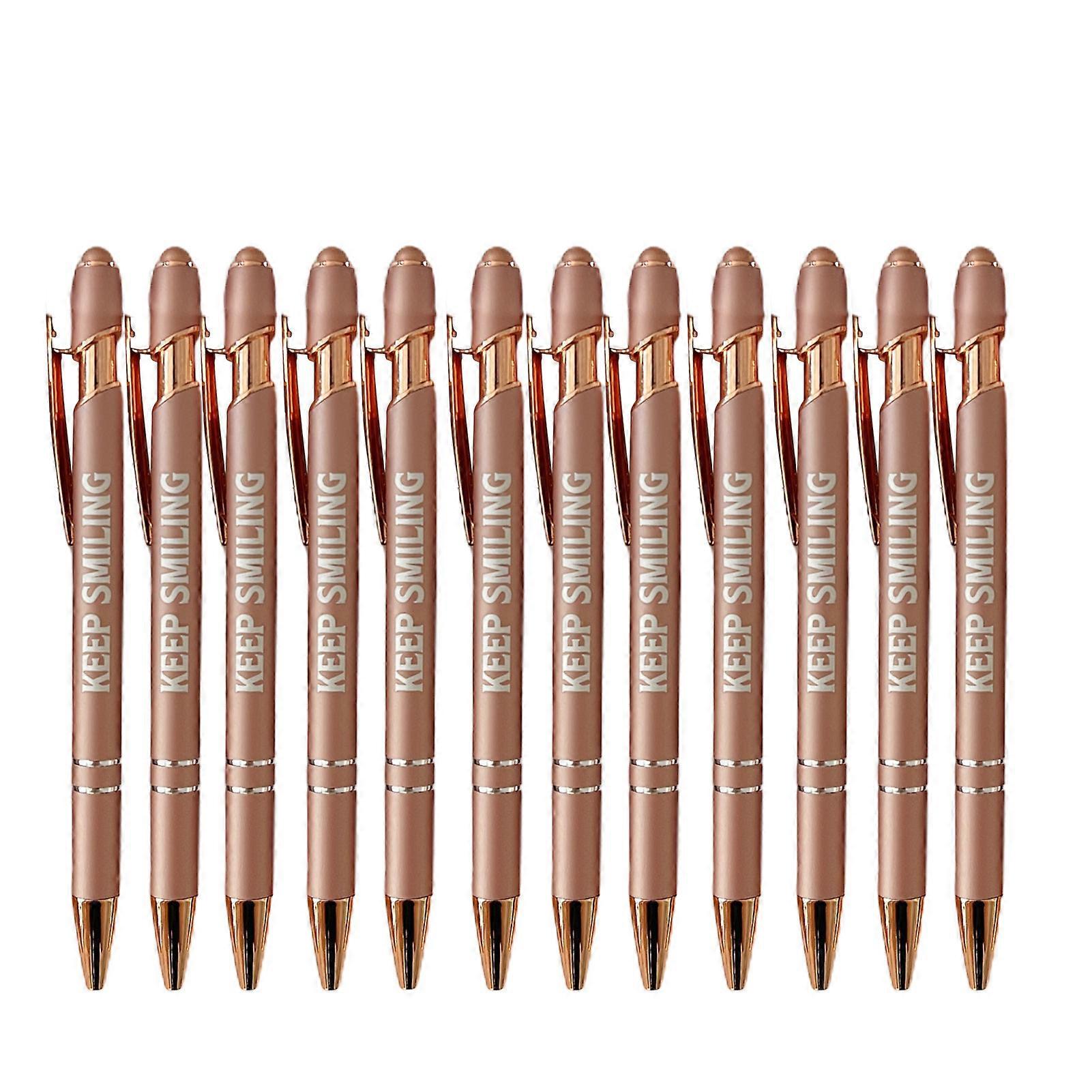 12PCS Inspirational Motivational Pens Set Funny Quotes Retractable Ballpoint Pens Student Supplies