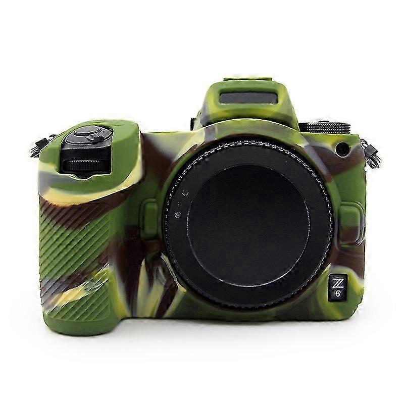 Shockproof Plain Texture Silicone Case Camera Protective Sleeve Cover for Nikon Z6/Z7 - Camouflage-In Stock