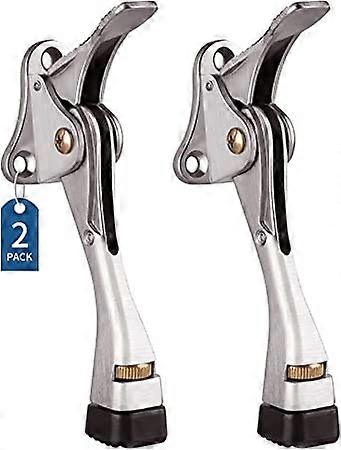 ZK-Door Stops, Set of 2 Door Stops with Height Adjustable Knobs and 4" Rubber Tips