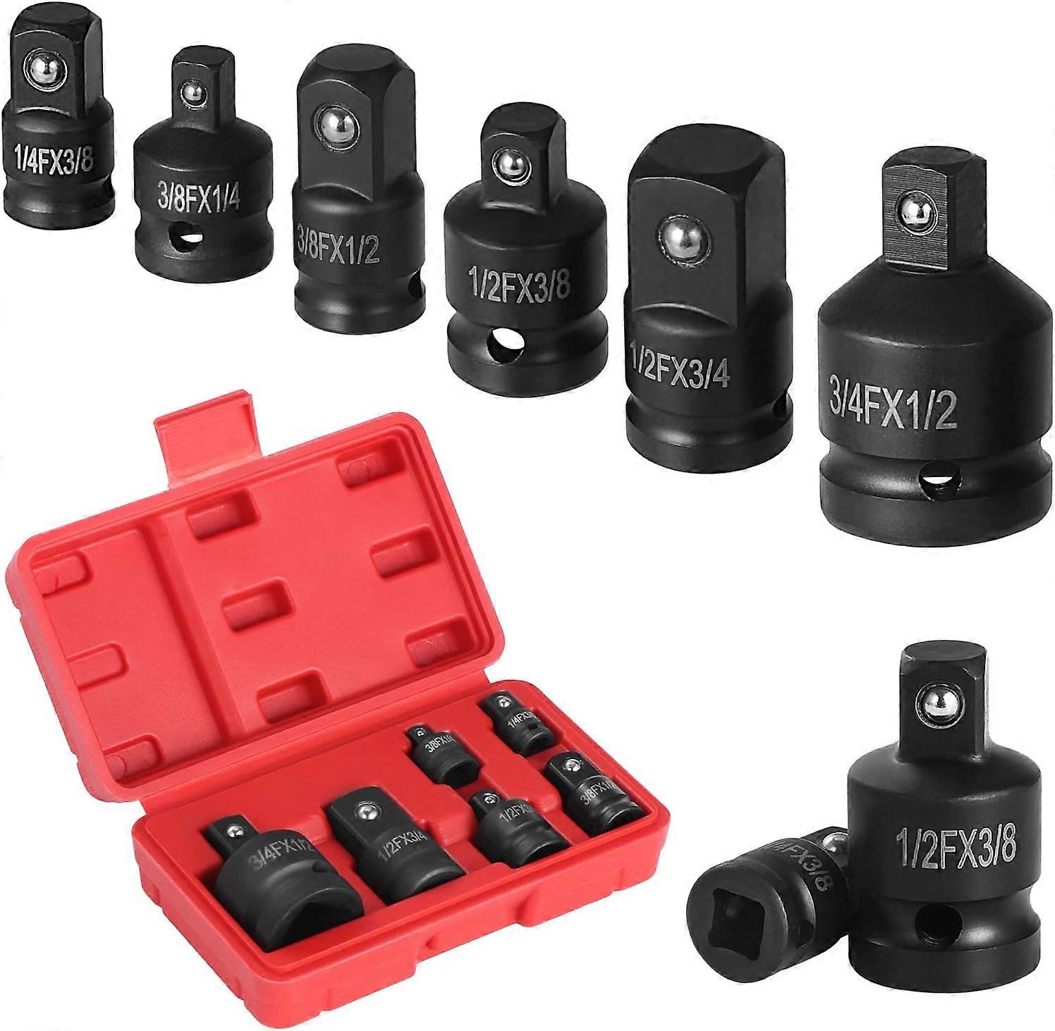 6PCS Impact Socket Adapter, Socket Adapter, Square Head Adapter for Adjustable Wrenches, Ratchet Wrenches,2024 Ping