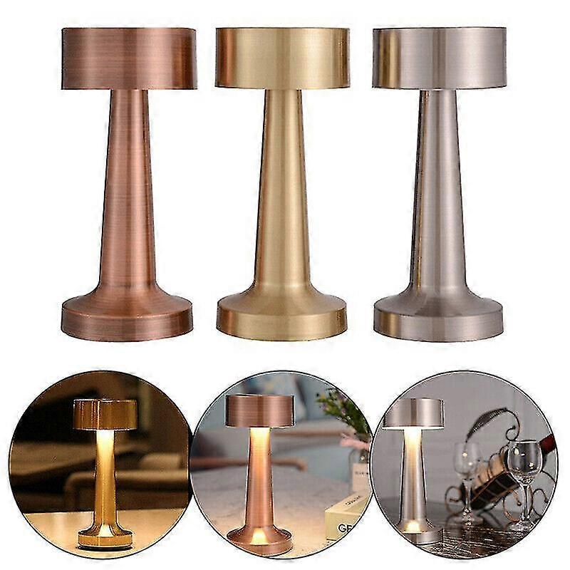 Wiederaufladbare LED-Tischlampe mit Touch-Sensor, Schreibtischlicht, Schlafzimmer, Restaurant, Bar, Dekor