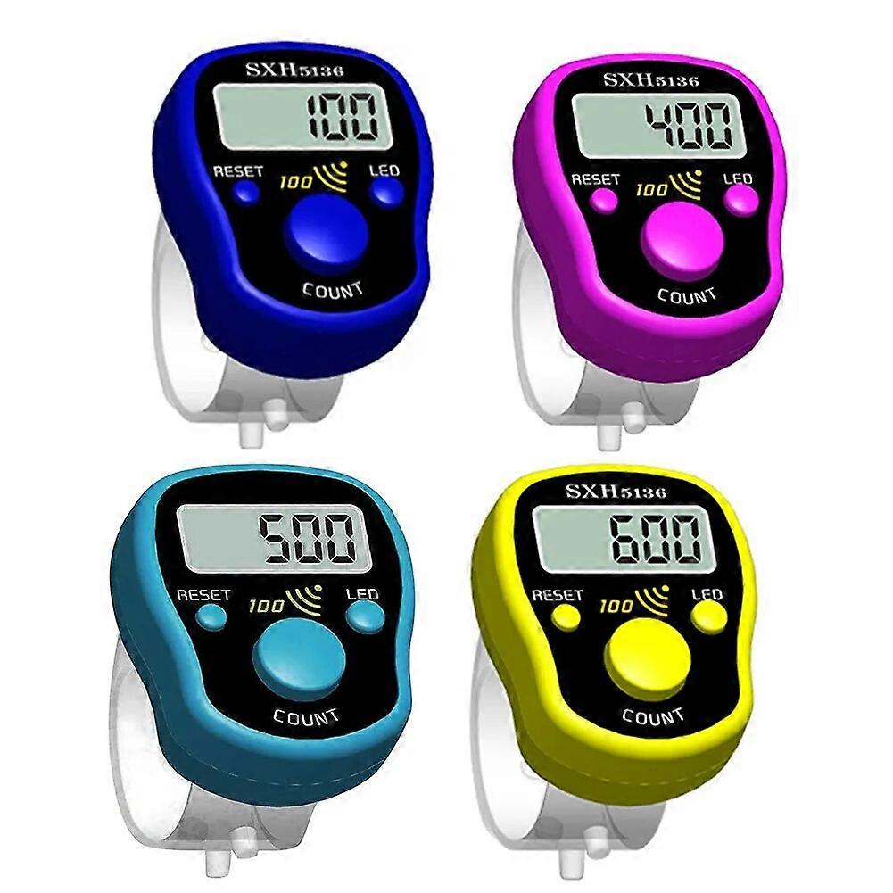 Mini Finger Counter LCD Electric Digital Display with Light Tally Counter Stitch Marker Sewing Knitting Weave Buddha Pray Soccer