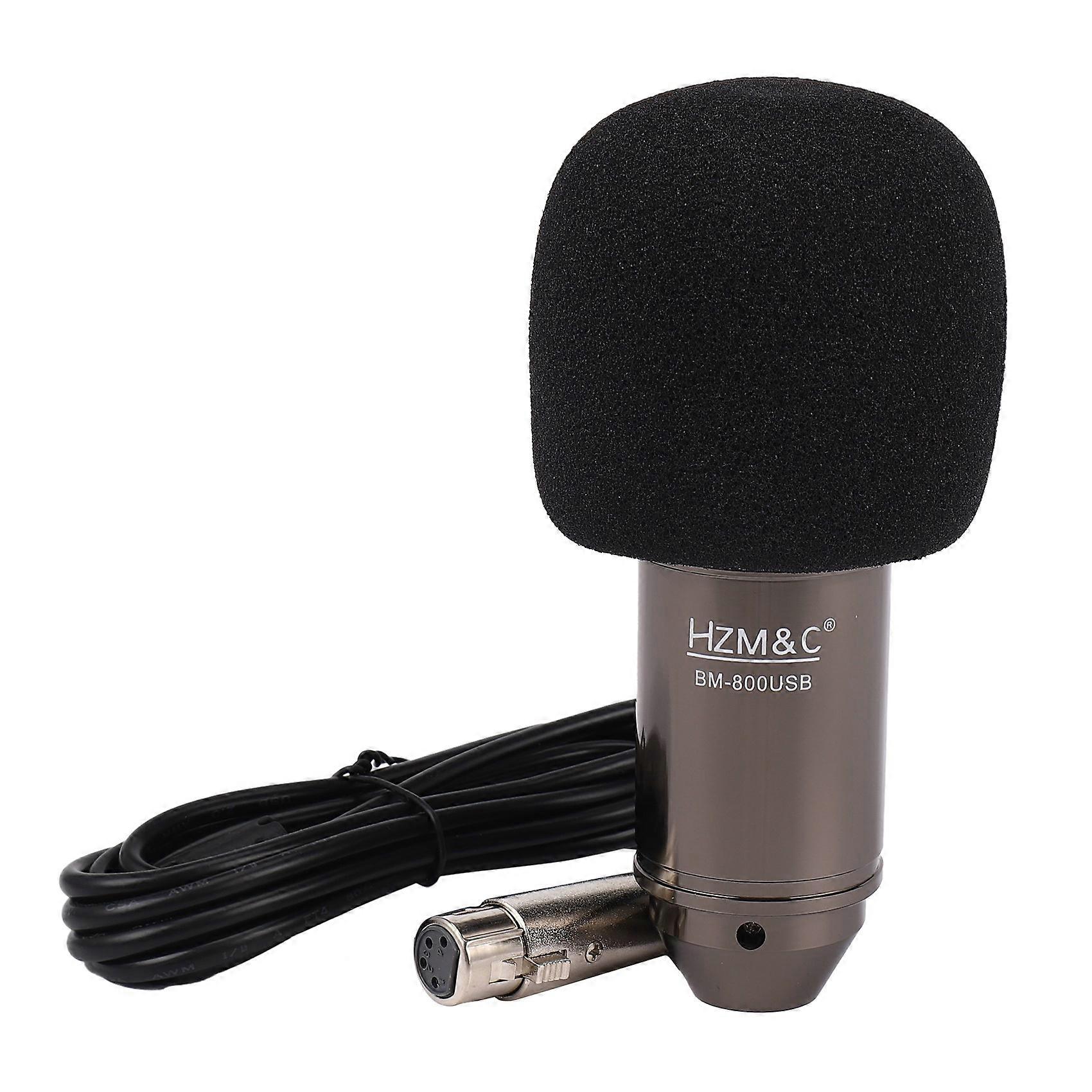 Upgraded Bm 800 Usb Condenser Microphone Studio Mic For Computer Recording Karaoke Pc (Black)