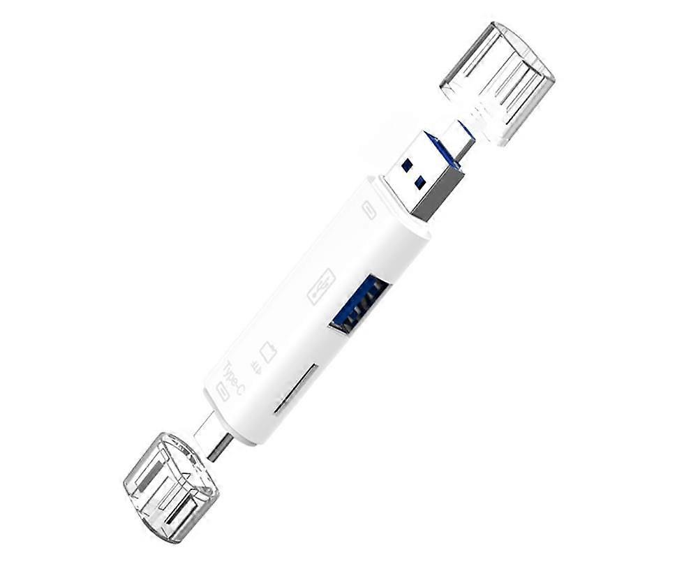 Card Reader USB 2.0 Multi-function ABS Mini Data Transmitter for TF Card - White