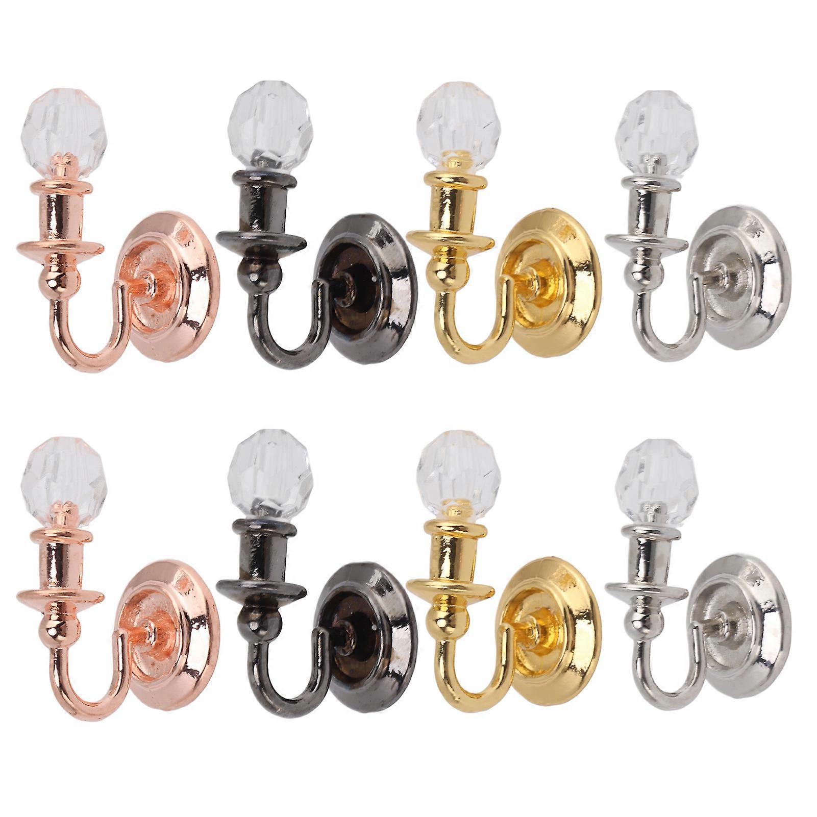 8pcs Miniature Dollhouse Wall Lamp Vivid Simulated Colorful Lights Decor for 1:12 Doll House