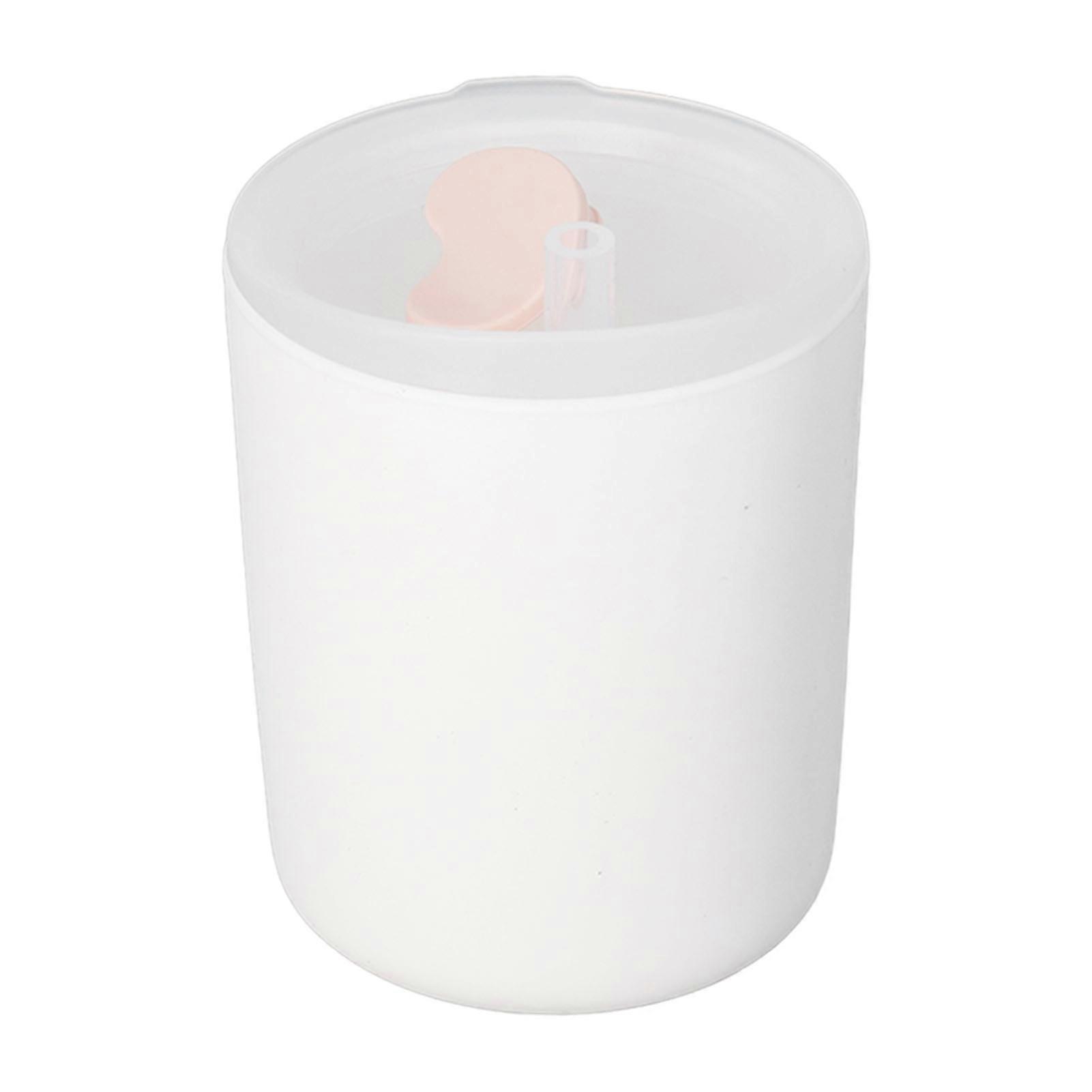 Baby Training Cup with Straw Lid Soft Learner Cup Skin Friendly Stable Baby Transition Tool for Toddler White