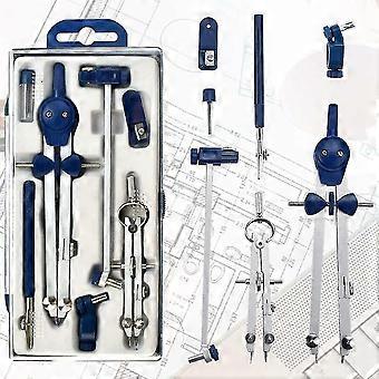 Metall Kompass Kit Zeichnung Kompass + Konverter Zimmermann Kompass + Mine Abnehmbare Zeichnung Kompass Architekt Kompass Präzision Kompass Geometrie Compa