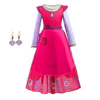 Movie Wish Asha Cosplay Costume Asha Princess Purple Long Dress Cosplay  Halloween Party Clothes Masquerade Costume for Girls | Fruugo UK
