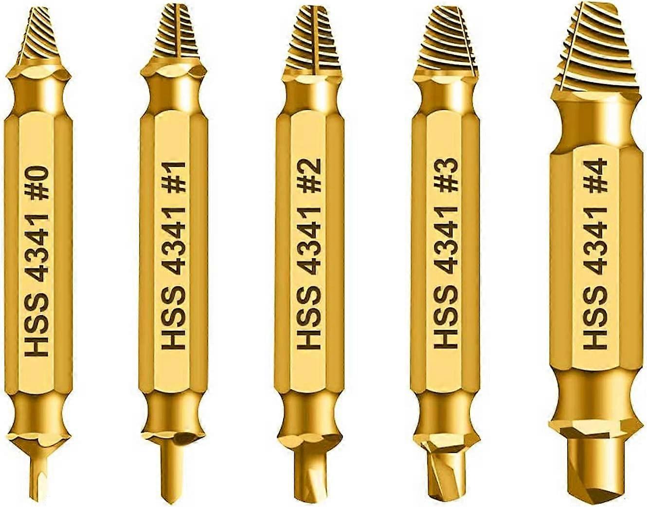 Screwdriver sets, Daoxue screw extractor set,5pcs(golden)