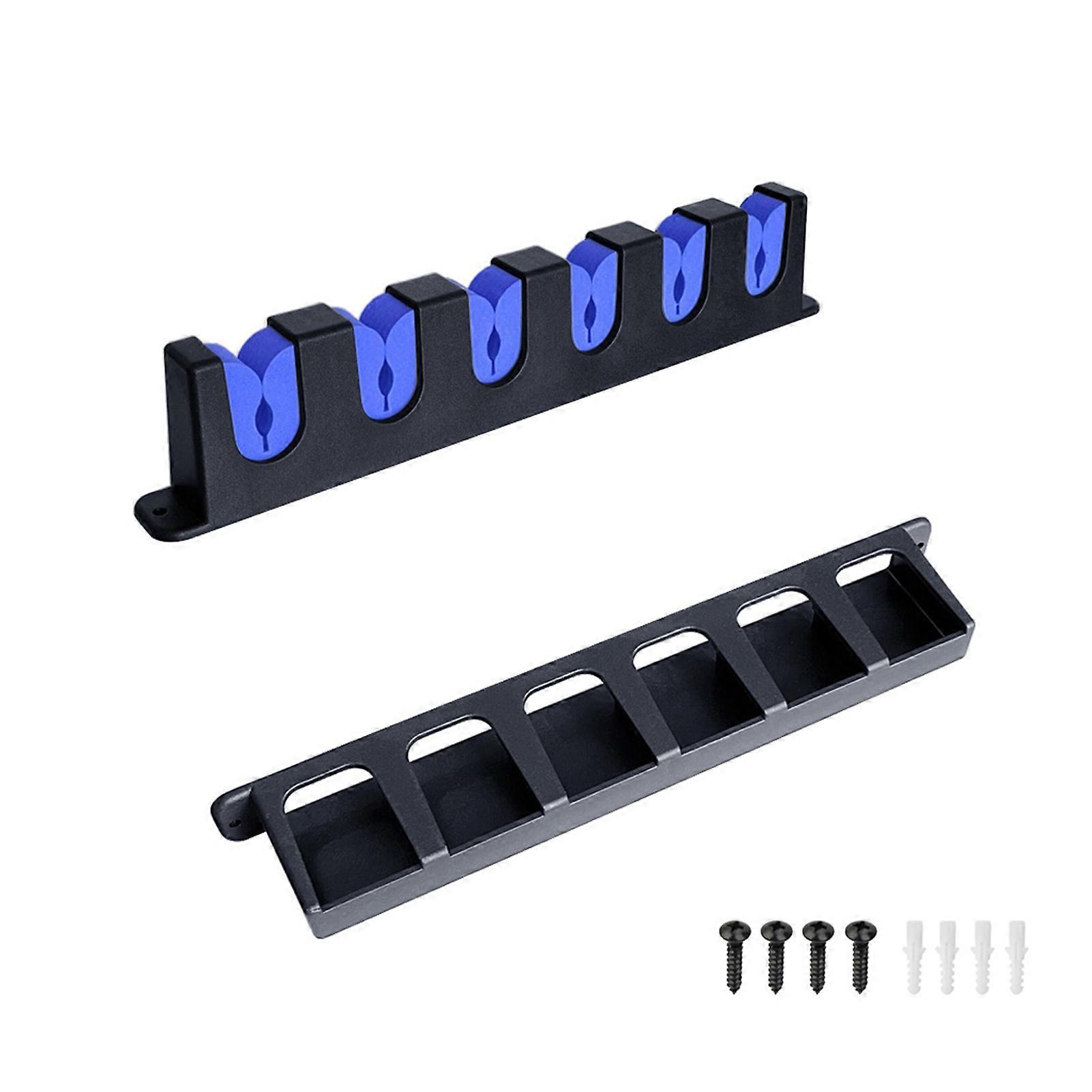 Kaesi Fishing Rod Holder High-strength Strong Load Bearing Sturdy 6 Rods ABS Plastic Wall Mounted Vertical Type Fishing Pole Organizer for Indoor