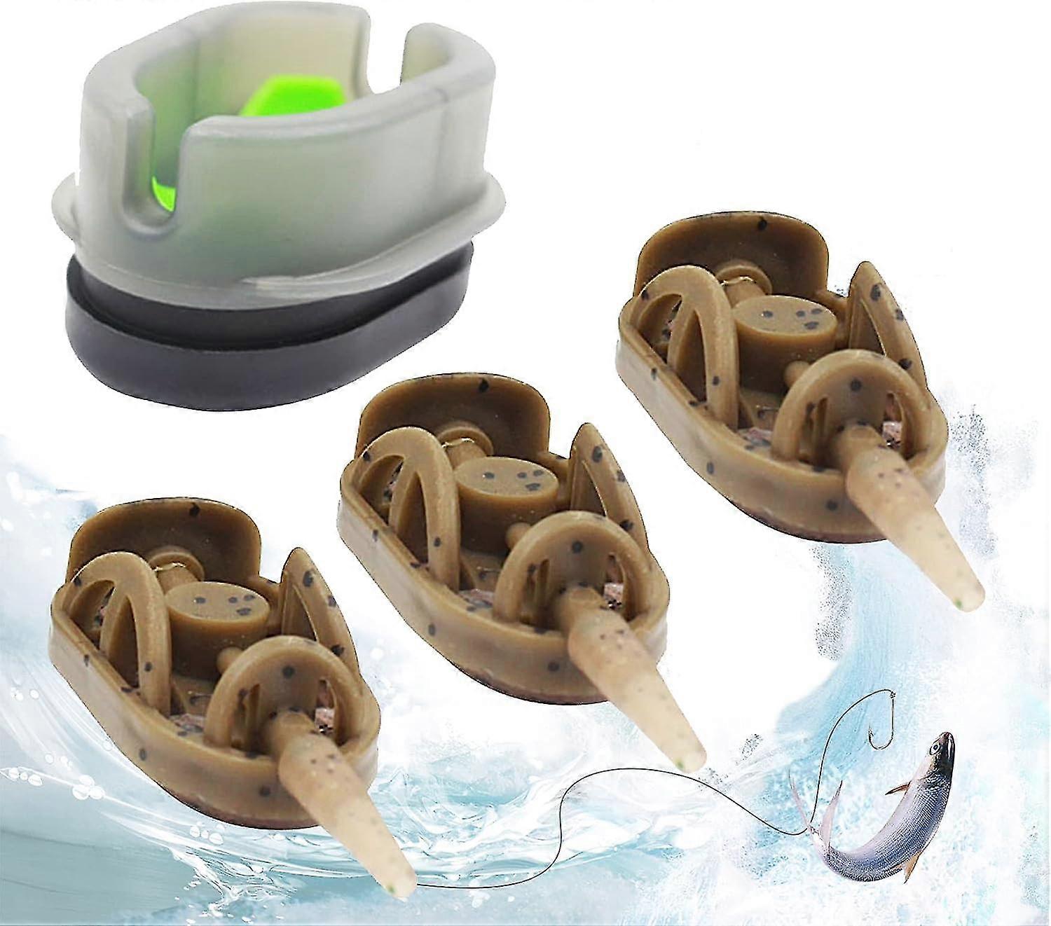 4pcs Angeln Inline Method Feeder, Method Feeder Inline Fishing Feeder mit Schnellverschlussform für Karpfenangeln Pellet Angelköder
