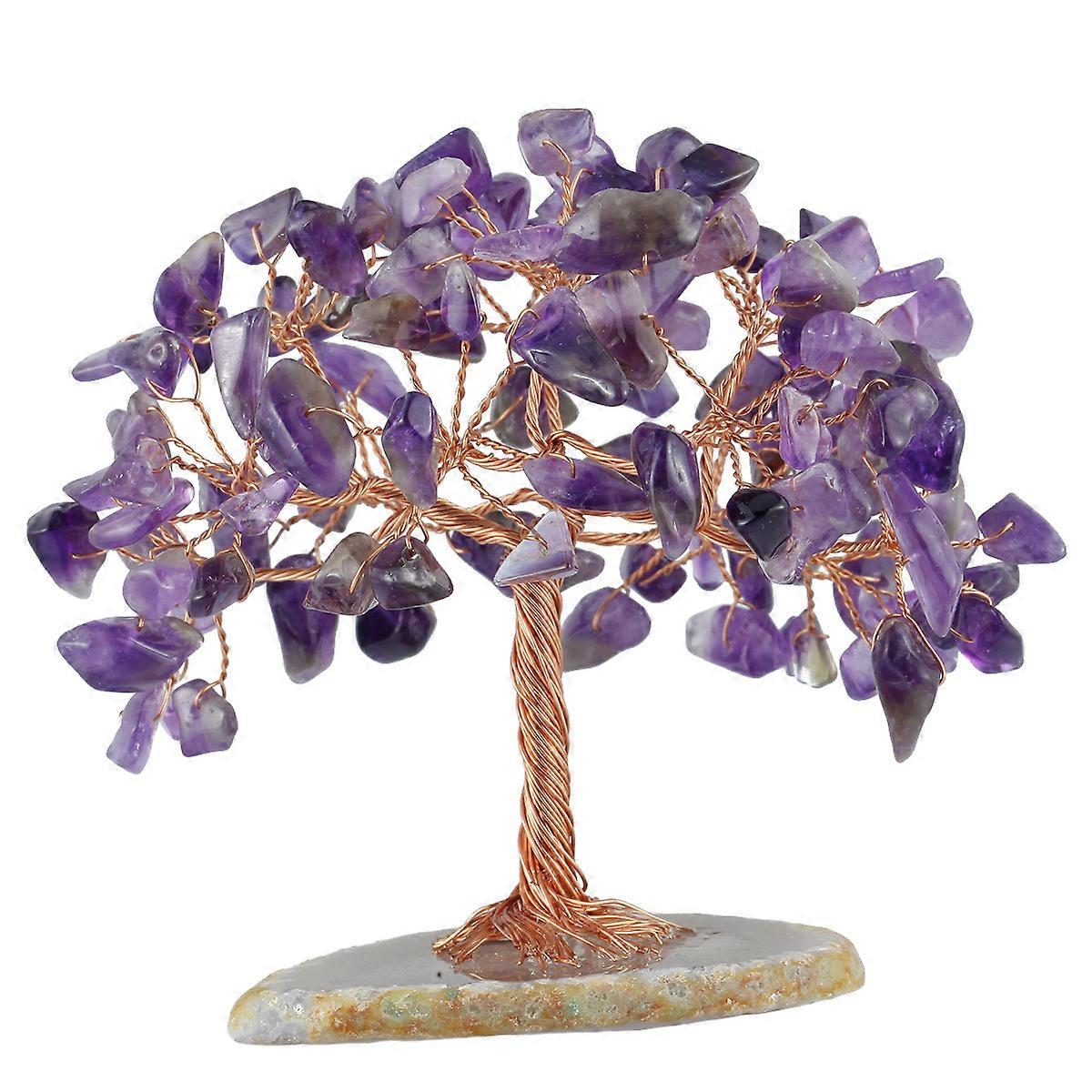 Mini Crystal Trees Tumbled Stones Wire Wrap Tree of Life Lucky Tree Feng Shui Decoration