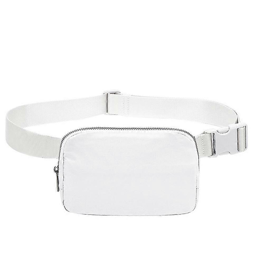Wasserdichte Unisex-Umhängegürteltasche Bauchtasche mit verstellbarem Gurt Hüfttaschen Weiß