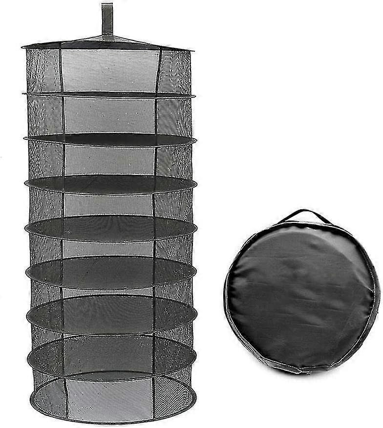 Herb Dryer, Drying Net For Hanging Plants, 2 Foot Folding Black Mesh Trays