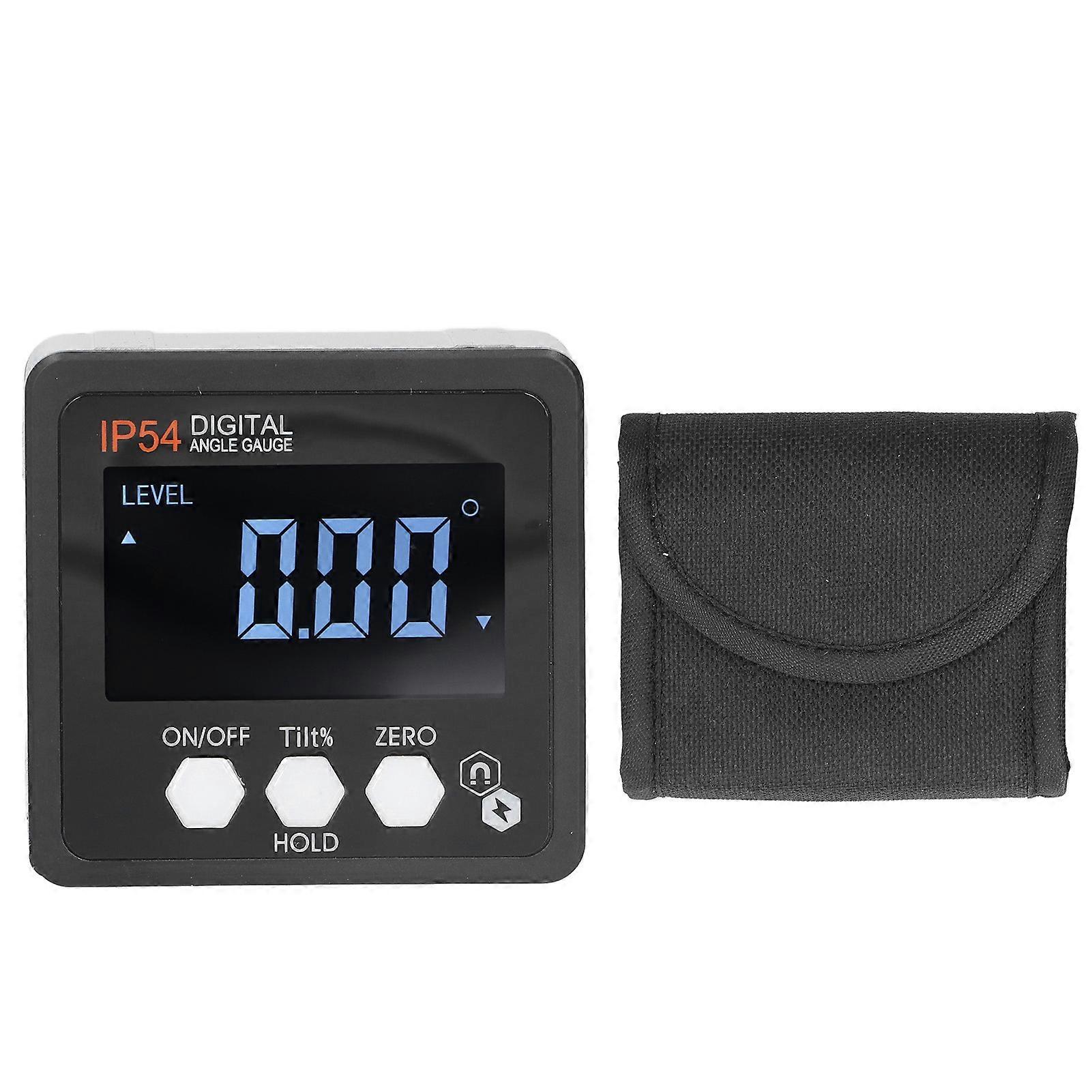 Digital Inclinometer with Magnetic IP54 Waterproof Electronic Protractor 4x90 Angle Level Finder Gauge