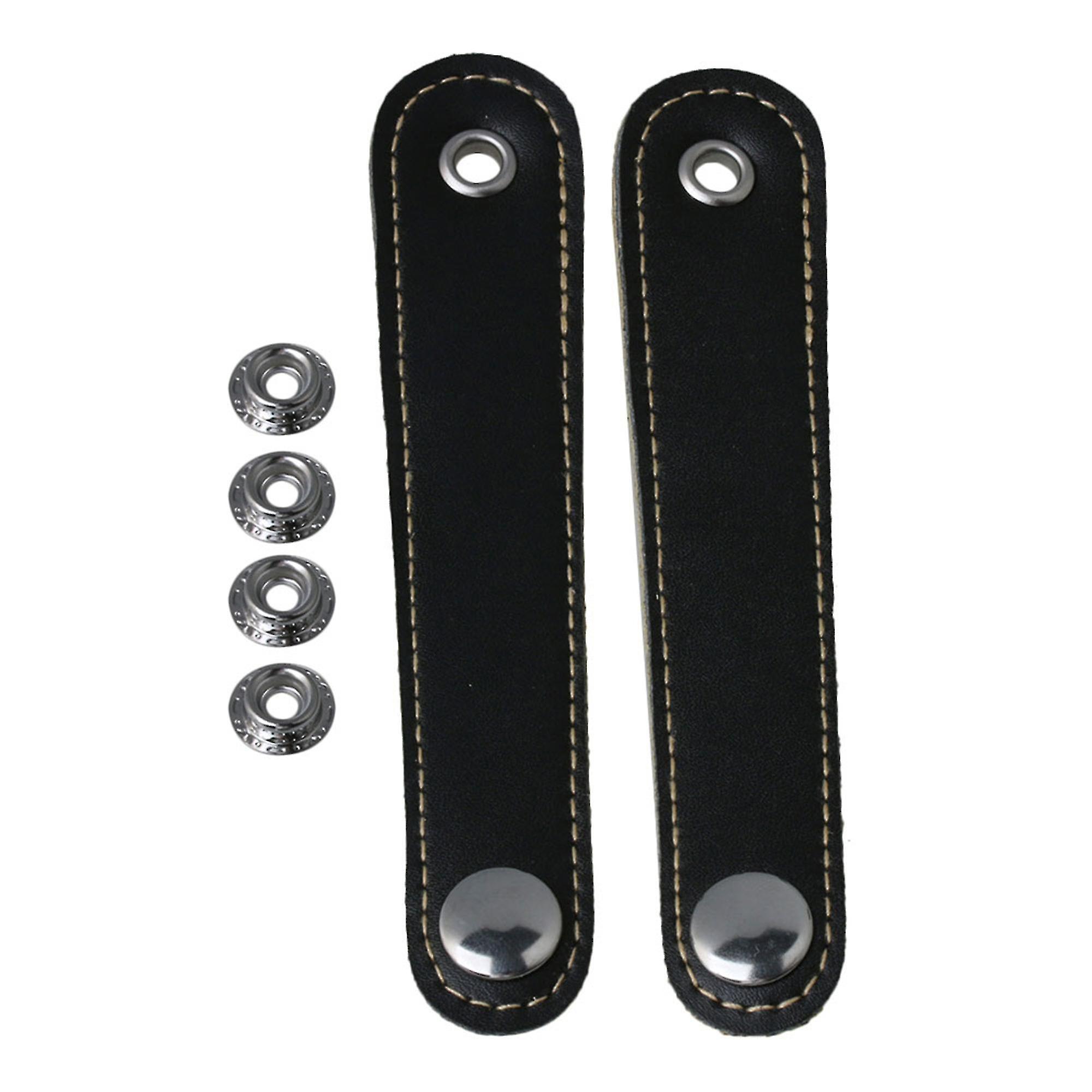 アコーディオンコンサーティーナ2pcsブラックベージュベローズストラップバックル付き10cmアコーディオンパーツ用