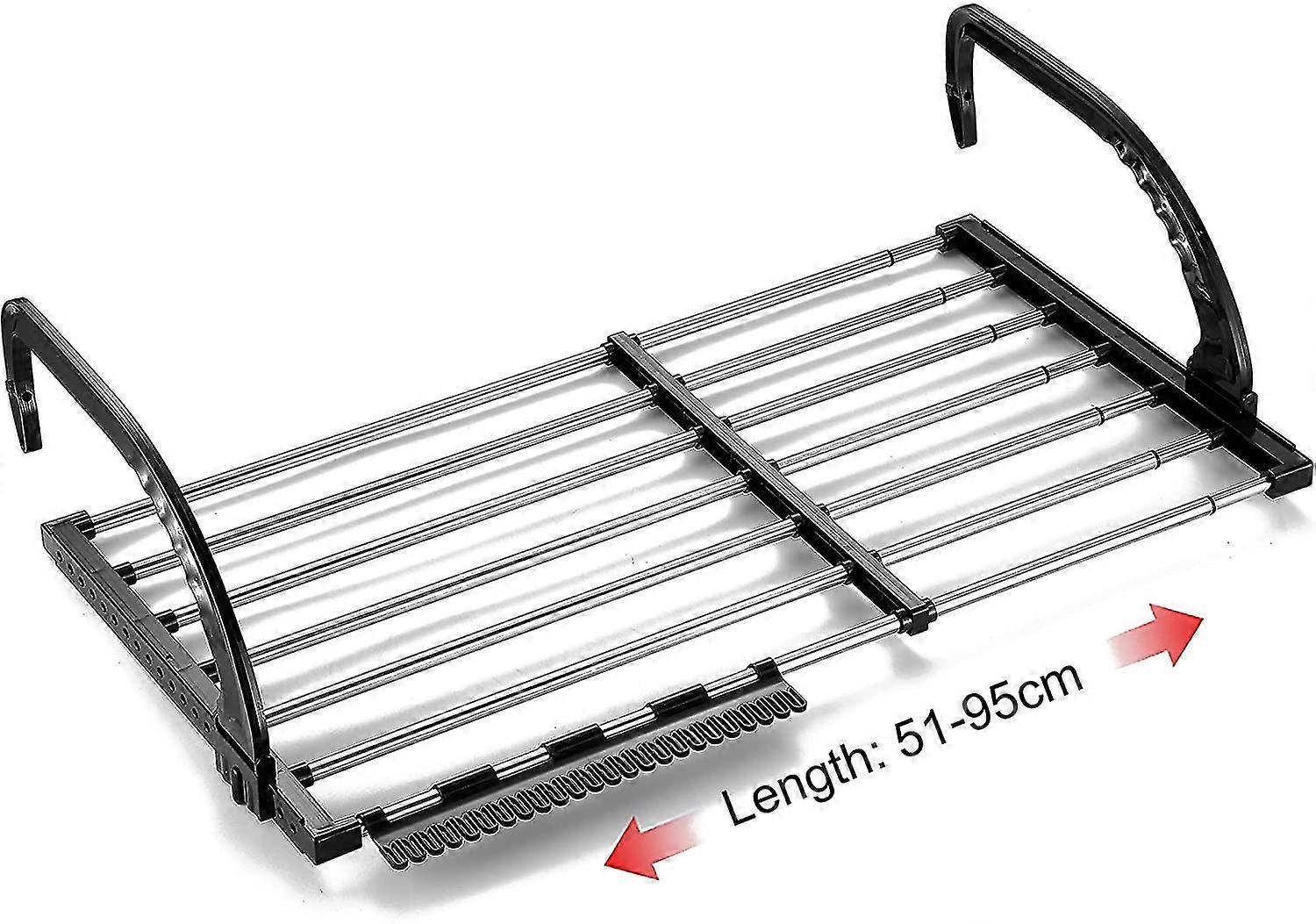 Kylare torktumlare, balkongtork, väggtork, vikbar tork, rostfritt stål, utdragbar, hängande