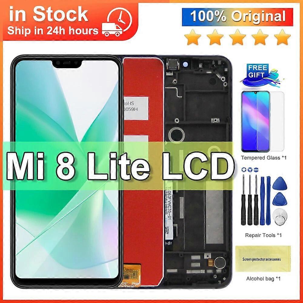 6.26" For Xiaomi Mi 8 Lite LCD Display Touch Screen, For Mi 8 Youth / Mi 8X M1808D2TG, LCD Display Replace, with Frame