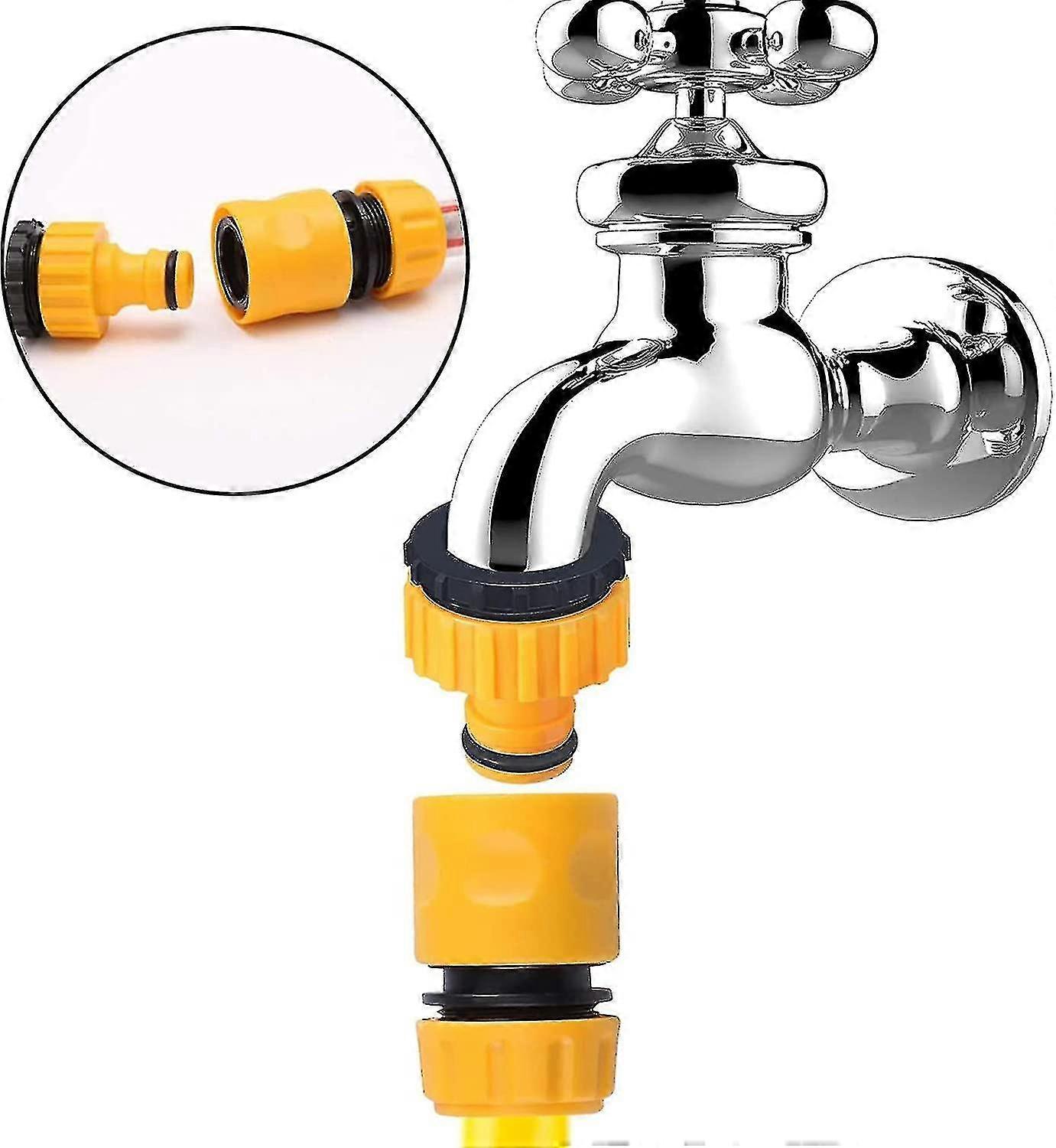2 Adattatori Universali Per Rubinetto Da 16mm Con Morsetto In Acciaio Inox - Connettore Per Tubo Da Giardino E Lavatrice - 4